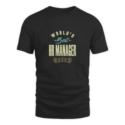 Men's Black Best HR Manager T-Shirt