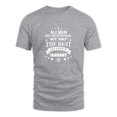Men's Grey Best Man Born In January T-Shirt