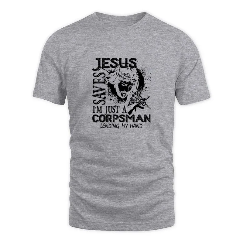 Men's Grey Corpsman Shirt - I'm Just A Corpsman T Shirt T-Shirt