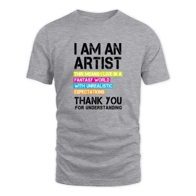 Men's Grey I Am An Artist ... T-Shirt