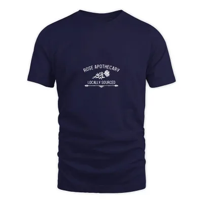 Men's Navy Rose Apothecary Logo T-Shirt