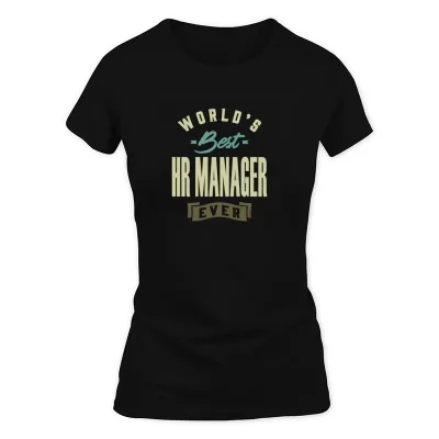 Women's Black Best HR Manager T-Shirt