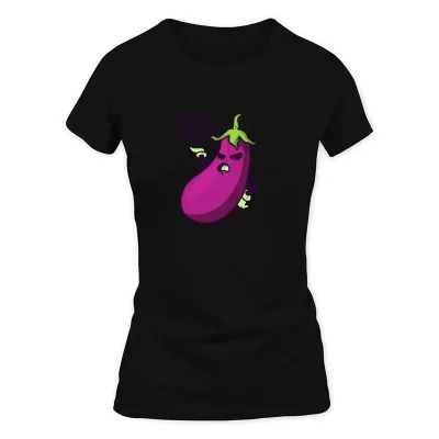 Women's Black Good Eggplant T-Shirt