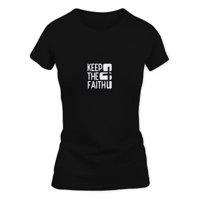 Women's Black Keep The Faith T-Shirt