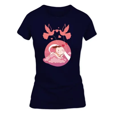 Women's Navy Maternity Fashion  Cute Gender Reveal Party T-Shirt