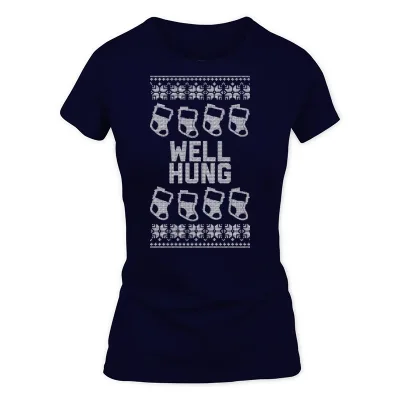 Women's Navy Well Hung T-Shirt